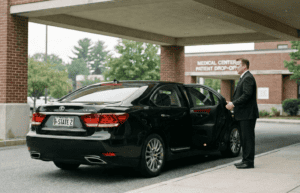 Chauffeured sedan for medical rides to Boston Logan Hospitals